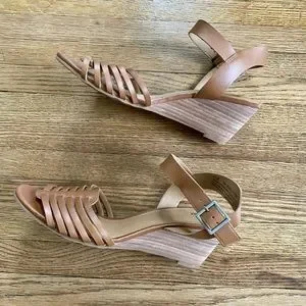 Susina Tan Multi-Strap Ankle Strap Sandals for Women - Picture 7 of 10